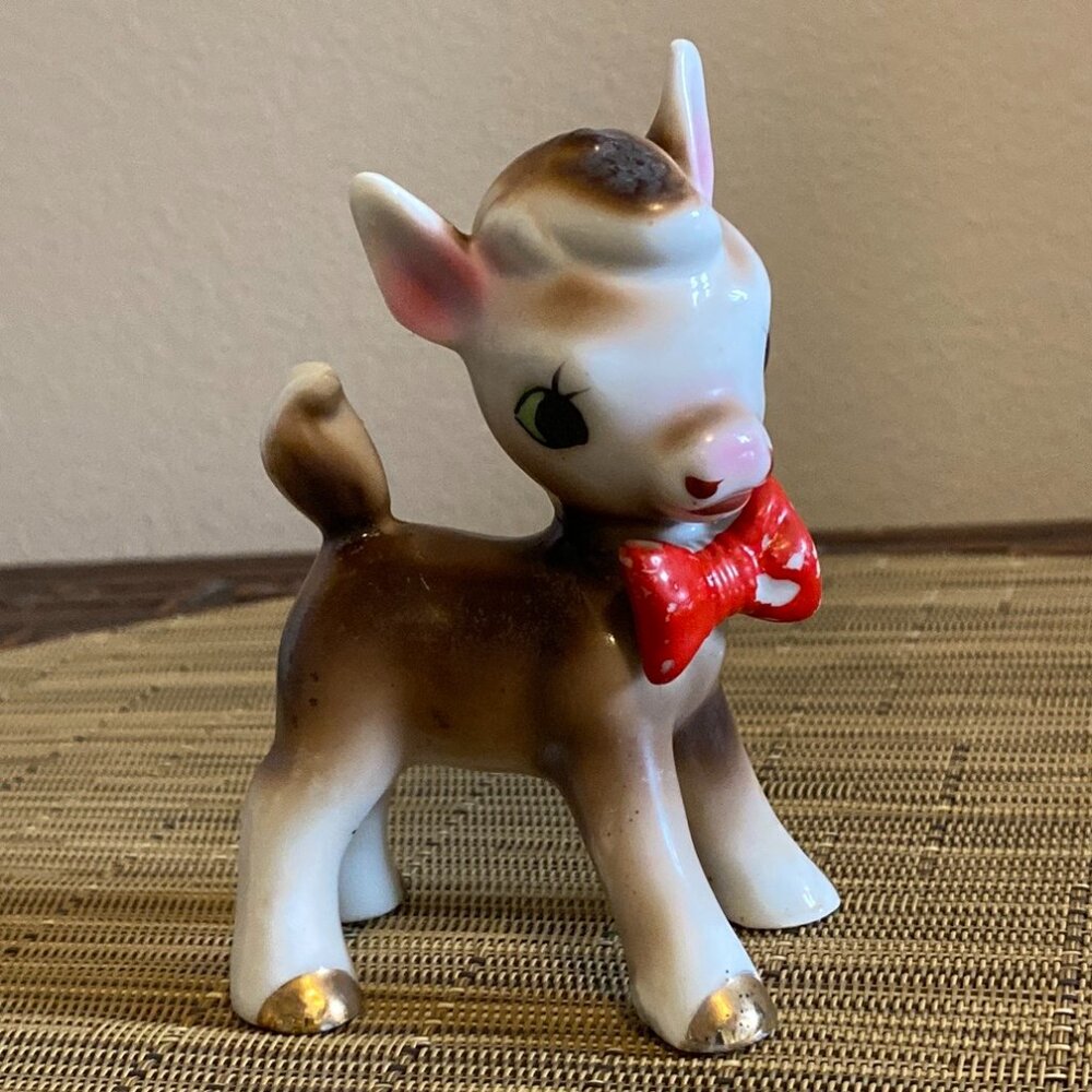 Vintage Ceramic Donkey Figurine, Made in Japan